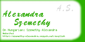 alexandra szemethy business card